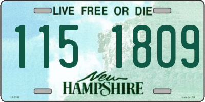 NH license plate 1151809