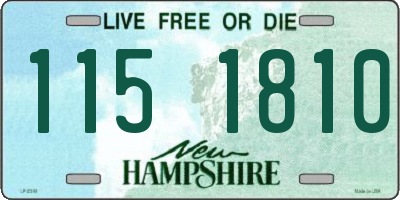 NH license plate 1151810