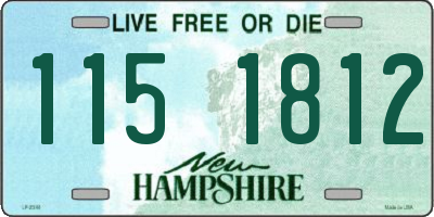 NH license plate 1151812