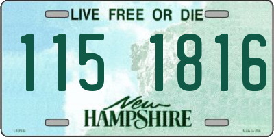 NH license plate 1151816