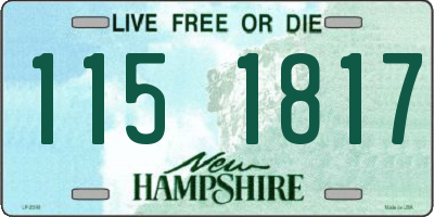 NH license plate 1151817