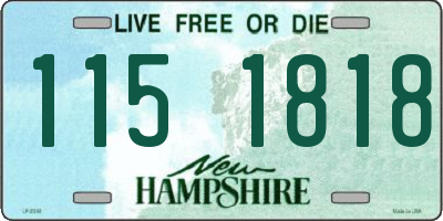 NH license plate 1151818