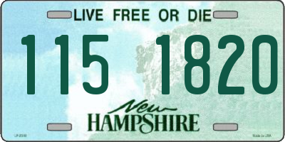 NH license plate 1151820