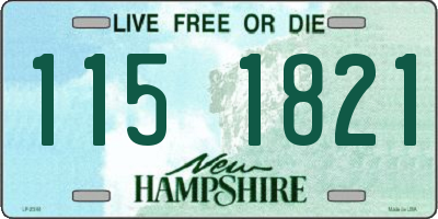 NH license plate 1151821