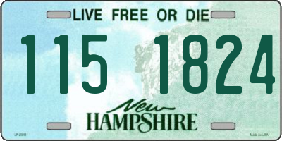 NH license plate 1151824