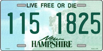 NH license plate 1151825