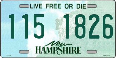 NH license plate 1151826