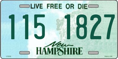 NH license plate 1151827
