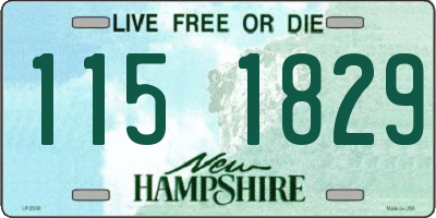 NH license plate 1151829