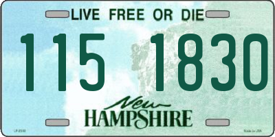 NH license plate 1151830