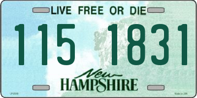 NH license plate 1151831