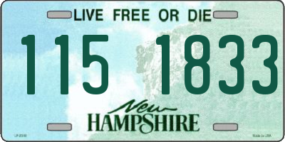 NH license plate 1151833
