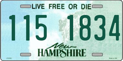 NH license plate 1151834