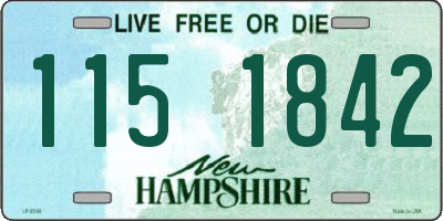 NH license plate 1151842