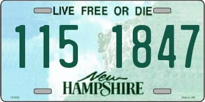 NH license plate 1151847