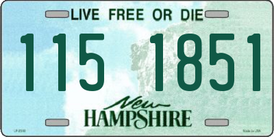 NH license plate 1151851