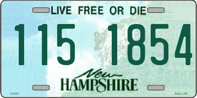 NH license plate 1151854