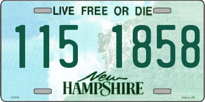 NH license plate 1151858