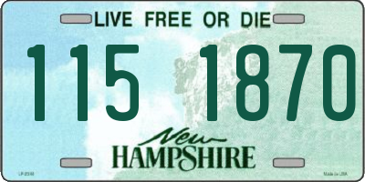 NH license plate 1151870