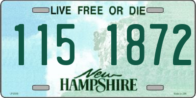NH license plate 1151872