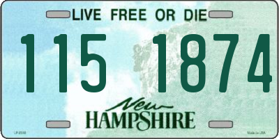 NH license plate 1151874