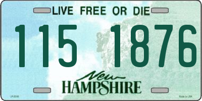 NH license plate 1151876