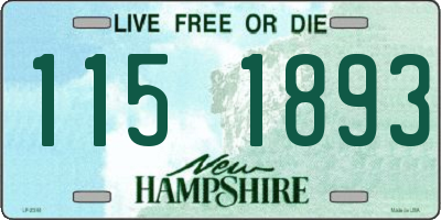 NH license plate 1151893