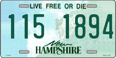 NH license plate 1151894