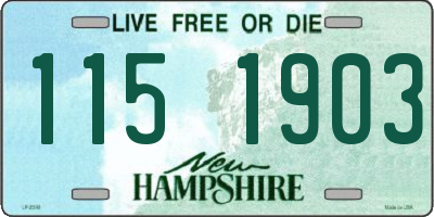 NH license plate 1151903