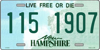 NH license plate 1151907