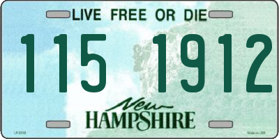 NH license plate 1151912