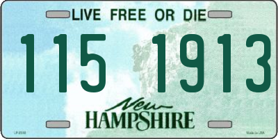 NH license plate 1151913