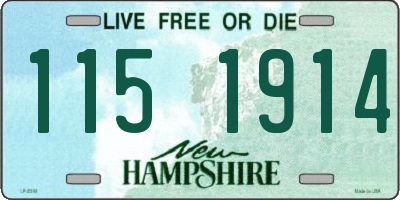 NH license plate 1151914