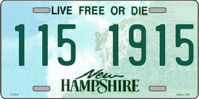 NH license plate 1151915