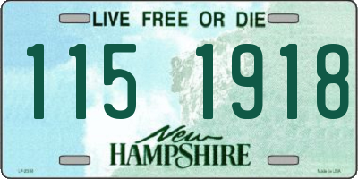 NH license plate 1151918