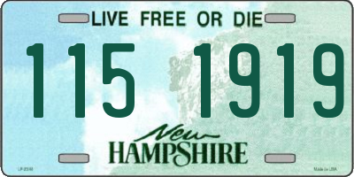 NH license plate 1151919