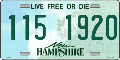 NH license plate 1151920