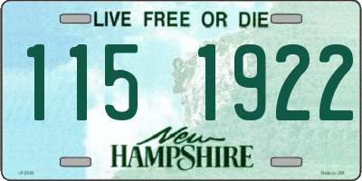 NH license plate 1151922