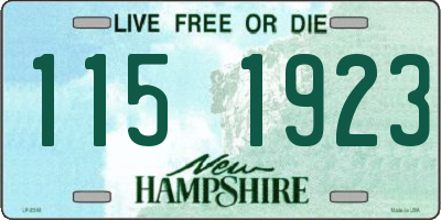 NH license plate 1151923