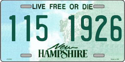 NH license plate 1151926