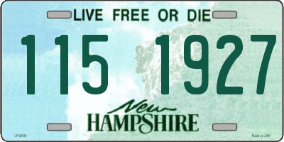 NH license plate 1151927