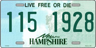 NH license plate 1151928