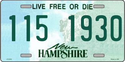 NH license plate 1151930