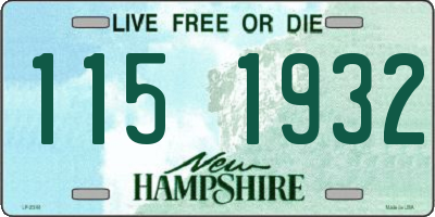 NH license plate 1151932