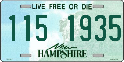 NH license plate 1151935