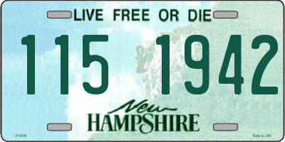 NH license plate 1151942