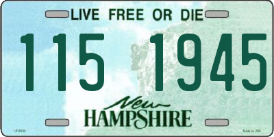 NH license plate 1151945