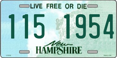 NH license plate 1151954