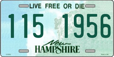 NH license plate 1151956