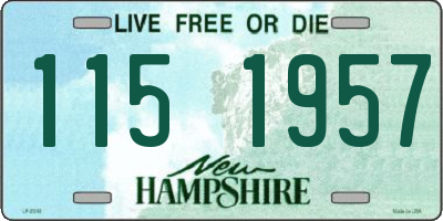 NH license plate 1151957